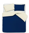 Set Copripiumino E Federe Letto Bicolor Double Face Parure Copripiumino Made in Italy Cotone Naturale Color Blu Notte Casa e cucina/Tessili per la casa/Biancheria da letto/Copripiumini e set da letto/Set copripiumini e federe Novilunio - Sesto San Giovanni, Commerciovirtuoso.it