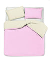 Set Copripiumino E Federe Letto in Cotone Colore Naturale E Rosa Bicolor Double Face Parure Copripiumino Made in Italy Casa e cucina/Tessili per la casa/Biancheria da letto/Copripiumini e set da letto/Set copripiumini e federe Novilunio - Sesto San Giovanni, Commerciovirtuoso.it