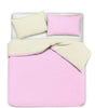 Set Copripiumino E Federe Letto in Cotone Colore Naturale E Rosa Bicolor Double Face Parure Copripiumino Made in Italy Casa e cucina/Tessili per la casa/Biancheria da letto/Copripiumini e set da letto/Set copripiumini e federe Novilunio - Sesto San Giovanni, Commerciovirtuoso.it
