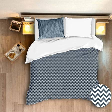 Set Copripiumino + Federe Bifaccia Doubleface Grigio Fantasia Zig Zag Parure Copripiumino Stampa Digitale 100% Cotone Made in Italy Casa e cucina/Tessili per la casa/Biancheria da letto/Copripiumini e set da letto/Set copripiumini e federe Novilunio - Sesto San Giovanni, Commerciovirtuoso.it