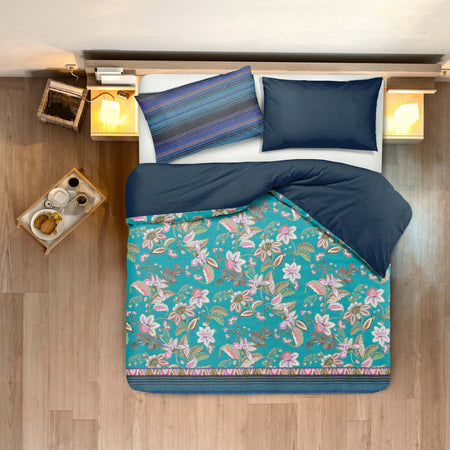 Set Copripiumino Federe Bifaccia Doubleface Parure Copripiumino Eleganti Fantasie Stampa Digitale 100% Cotone Made In Italy Campo Casa e cucina/Tessili per la casa/Biancheria da letto/Copripiumini e set da letto/Copripiumini Novilunio - Sesto San Giovanni, Commerciovirtuoso.it
