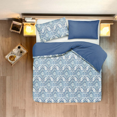 Set Copripiumino Federe Bifaccia Doubleface Parure Copripiumino Eleganti Fantasie Stampa Digitale 100% Cotone Made In Italy Geometrie Casa e cucina/Tessili per la casa/Biancheria da letto/Copripiumini e set da letto/Copripiumini Novilunio - Sesto San Giovanni, Commerciovirtuoso.it