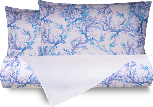 Set Copripiumino Federe Bifaccia Doubleface Parure Copripiumino Stampa Digitale 100% Cotone Made In Italy Coralli Acquerello Bianco Casa e cucina/Tessili per la casa/Biancheria da letto/Copripiumini e set da letto/Copripiumini Novilunio - Sesto San Giovanni, Commerciovirtuoso.it
