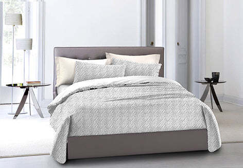 Set-copripiumino-federe-bifaccia-doubleface-parure-copripiumino-stampa-digitale-100%-cotone-Made-in-Italy-DOT-MINI-GRIGIO