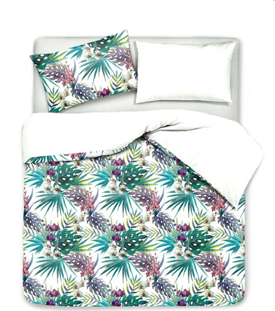 Set Copripiumino Federe Bifaccia Doubleface Parure Copripiumino Stampa Digitale 100% Cotone Made In Italy Maldive/bianco Casa e cucina/Tessili per la casa/Biancheria da letto/Copripiumini e set da letto/Copripiumini Novilunio - Sesto San Giovanni, Commerciovirtuoso.it