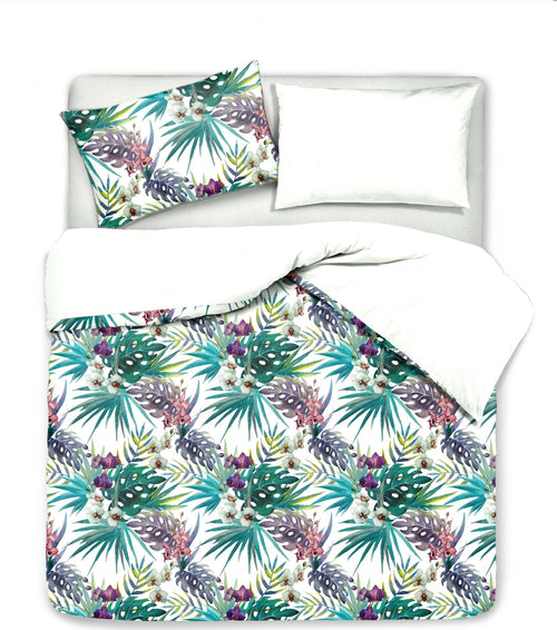 Set Copripiumino Federe Bifaccia Doubleface Parure Copripiumino Stampa Digitale 100% Cotone Made In Italy Maldive/bianco Casa e cucina/Tessili per la casa/Biancheria da letto/Copripiumini e set da letto/Copripiumini Novilunio - Sesto San Giovanni, Commerciovirtuoso.it