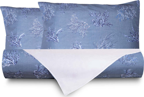 Set Copripiumino Federe Bifaccia Doubleface Parure Copripiumino Stampa Digitale 100% Cotone Made In Italy Oceano Azzurro Casa e cucina/Tessili per la casa/Biancheria da letto/Copripiumini e set da letto/Copripiumini Novilunio - Sesto San Giovanni, Commerciovirtuoso.it