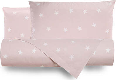 Set-Copripiumino-federe-bifaccia-Doubleface-parure-Copripiumino-Stampa-Digitale-100%-Cotone-Made-in-Italy-Stelline-Rosa