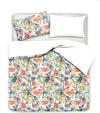 Set Copripiumino Federe Bifaccia Doubleface Parure Copripiumino Stampa Digitale 100% Cotone Made In Italy Tropici/bianco Casa e cucina/Tessili per la casa/Biancheria da letto/Copripiumini e set da letto/Copripiumini Novilunio - Sesto San Giovanni, Commerciovirtuoso.it