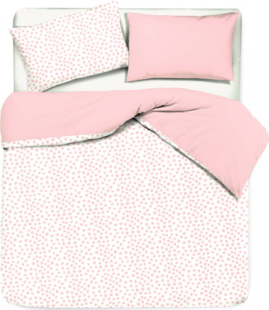 Set Copripiumino + Federe Bifaccia Doubleface Rosa Parure Copripiumino Stampa Digitale 100% Cotone Made in Italy Dot Mini Rosa Casa e cucina/Tessili per la casa/Biancheria da letto/Copripiumini e set da letto/Set copripiumini e federe Novilunio - Sesto San Giovanni, Commerciovirtuoso.it
