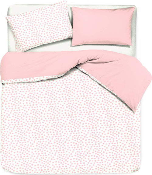 Set Copripiumino + Federe Bifaccia Doubleface Rosa Parure Copripiumino Stampa Digitale 100% Cotone Made in Italy Dot Mini Rosa Casa e cucina/Tessili per la casa/Biancheria da letto/Copripiumini e set da letto/Set copripiumini e federe Novilunio - Sesto San Giovanni, Commerciovirtuoso.it