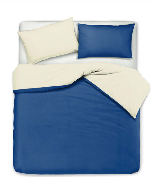 Set Copripiumino + Federe Letto Bicolor Double Face in Cotone Naturale Bluette Parure Copripiumino Made in Italy Casa e cucina/Tessili per la casa/Biancheria da letto/Copripiumini e set da letto/Set copripiumini e federe Novilunio - Sesto San Giovanni, Commerciovirtuoso.it