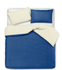 Set Copripiumino + Federe Letto Bicolor Double Face in Cotone Naturale Bluette Parure Copripiumino Made in Italy Casa e cucina/Tessili per la casa/Biancheria da letto/Copripiumini e set da letto/Set copripiumini e federe Novilunio - Sesto San Giovanni, Commerciovirtuoso.it