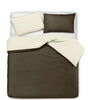 Set Copripiumino Federe Letto Bicolor Double Face in Cotone Naturale Color Cacao Parure Copripiumino Made in Italy Casa e cucina/Tessili per la casa/Biancheria da letto/Copripiumini e set da letto/Set copripiumini e federe Novilunio - Sesto San Giovanni, Commerciovirtuoso.it
