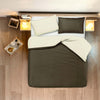 Set Copripiumino Federe Letto Bicolor Double Face in Cotone Naturale Color Cacao Parure Copripiumino Made in Italy Casa e cucina/Tessili per la casa/Biancheria da letto/Copripiumini e set da letto/Set copripiumini e federe Novilunio - Sesto San Giovanni, Commerciovirtuoso.it