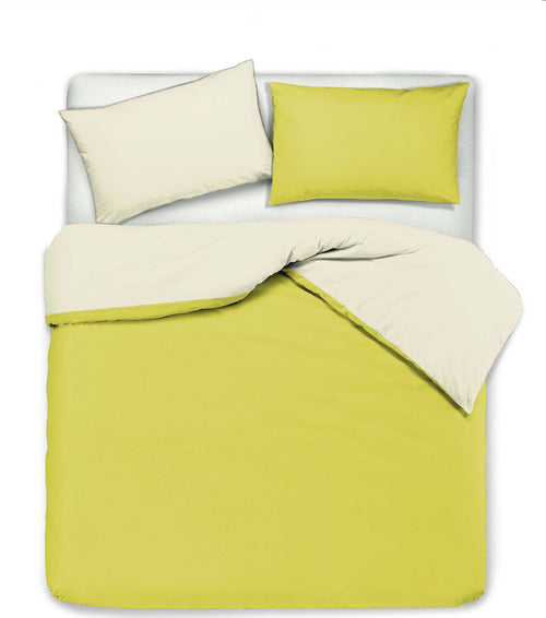 Set Copripiumino Federe Letto Bicolor Double Face in Cotone Naturale Parure Copripiumino Made in Italy Giallo Sole Casa e cucina/Tessili per la casa/Biancheria da letto/Copripiumini e set da letto/Set copripiumini e federe Novilunio - Sesto San Giovanni, Commerciovirtuoso.it