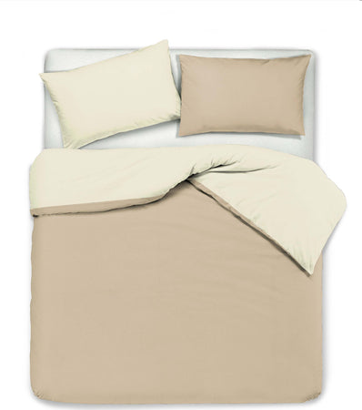 Set Copripiumino Federe Letto Bicolor Double Face Made in Italy Parure Copripiumino in Cotone Colore Naturale/sabbia Casa e cucina/Tessili per la casa/Biancheria da letto/Copripiumini e set da letto/Set copripiumini e federe Novilunio - Sesto San Giovanni, Commerciovirtuoso.it