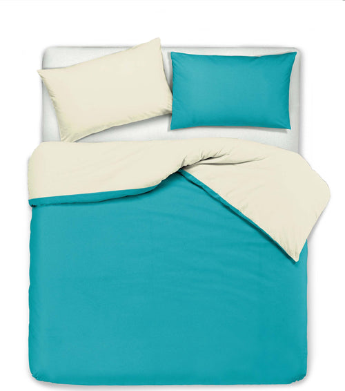 Set Copripiumino Federe Letto Bicolor Double Face Made in Italy Parure Copripiumino in Cotone Naturale/verde Azzorre Casa e cucina/Tessili per la casa/Biancheria da letto/Copripiumini e set da letto/Set copripiumini e federe Novilunio - Sesto San Giovanni, Commerciovirtuoso.it