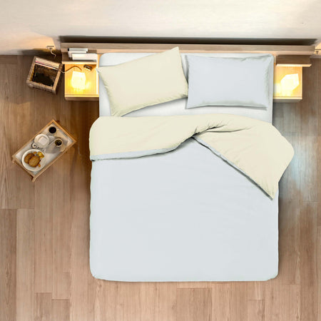 Set Copripiumino Federe Letto Bicolor Double Face Parure Copripiumino in Cotone Naturale Made in Italy Grigio Perla Casa e cucina/Tessili per la casa/Biancheria da letto/Copripiumini e set da letto/Set copripiumini e federe Novilunio - Sesto San Giovanni, Commerciovirtuoso.it