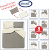 Set Copripiumino Federe Letto in Cotone Bicolor Double Face Colore Naturale E Salvia Parure Copripiumino Made in Italy Casa e cucina/Tessili per la casa/Biancheria da letto/Copripiumini e set da letto/Set copripiumini e federe Novilunio - Sesto San Giovanni, Commerciovirtuoso.it