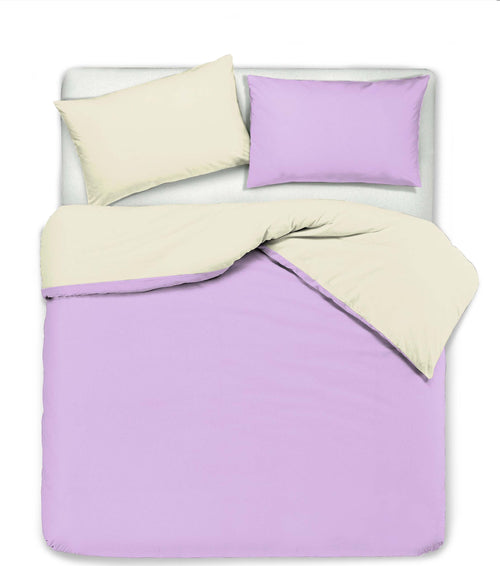Set Copripiumino Federe Letto in Cotone Naturale Bicolor Double Face Parure Copripiumino Made in Italy Glicine Casa e cucina/Tessili per la casa/Biancheria da letto/Copripiumini e set da letto/Set copripiumini e federe Novilunio - Sesto San Giovanni, Commerciovirtuoso.it