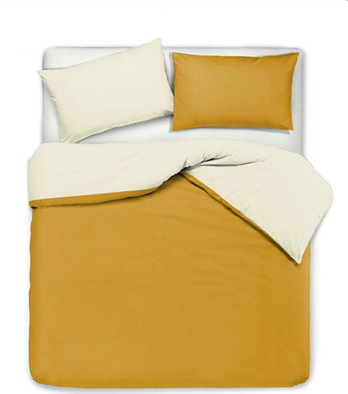 Set Copripiumino Federe Letto in Puro Cotone Naturale Bicolor Double Face Parure Copripiumino Made in Italy Ocra Casa e cucina/Tessili per la casa/Biancheria da letto/Copripiumini e set da letto/Set copripiumini e federe Novilunio - Sesto San Giovanni, Commerciovirtuoso.it
