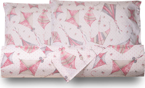 Set Copripiumino Federe Letto Parure Copripiumino Stampa Fantasia 100% Cotone Made In Italy Aquiloni Rosa Casa e cucina/Tessili per la casa/Biancheria da letto/Copripiumini e set da letto/Set copripiumini e federe Smartdecohome - Sesto San Giovanni, Commerciovirtuoso.it
