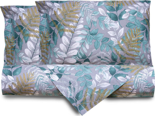 Set Copripiumino Federe Letto Parure Copripiumino Stampa Fantasia 100% Cotone Made In Italy Foliage Casa e cucina/Tessili per la casa/Biancheria da letto/Copripiumini e set da letto/Copripiumini Smartdecohome - Sesto San Giovanni, Commerciovirtuoso.it