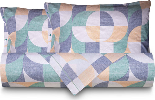 Set Copripiumino Federe Letto Parure Copripiumino Stampa Fantasia 100% Cotone Made In Italy Geometrie Verde Casa e cucina/Tessili per la casa/Biancheria da letto/Copripiumini e set da letto/Copripiumini Smartdecohome - Sesto San Giovanni, Commerciovirtuoso.it