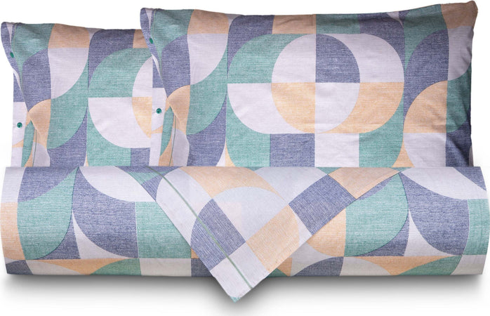 Set Copripiumino Federe Letto Parure Copripiumino Stampa Fantasia 100% Cotone Made In Italy Geometrie Verde Casa e cucina/Tessili per la casa/Biancheria da letto/Copripiumini e set da letto/Copripiumini Smartdecohome - Sesto San Giovanni, Commerciovirtuoso.it