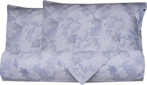 Set-copripiumino-federe-letto-parure-copripiumino-stampa-fantasia-100%-cotone-Made-in-Italy-GIGLI-AZZURRO