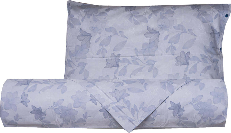 Set-copripiumino-federe-letto-parure-copripiumino-stampa-fantasia-100%-cotone-Made-in-Italy-GIGLI-AZZURRO