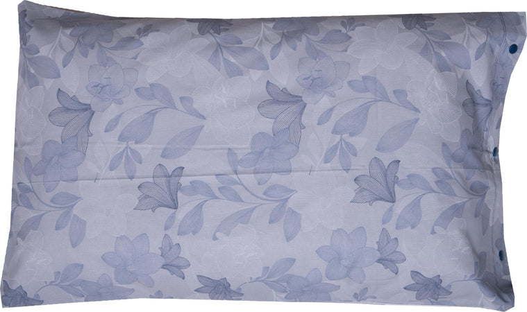 Set-copripiumino-federe-letto-parure-copripiumino-stampa-fantasia-100%-cotone-Made-in-Italy-GIGLI-AZZURRO