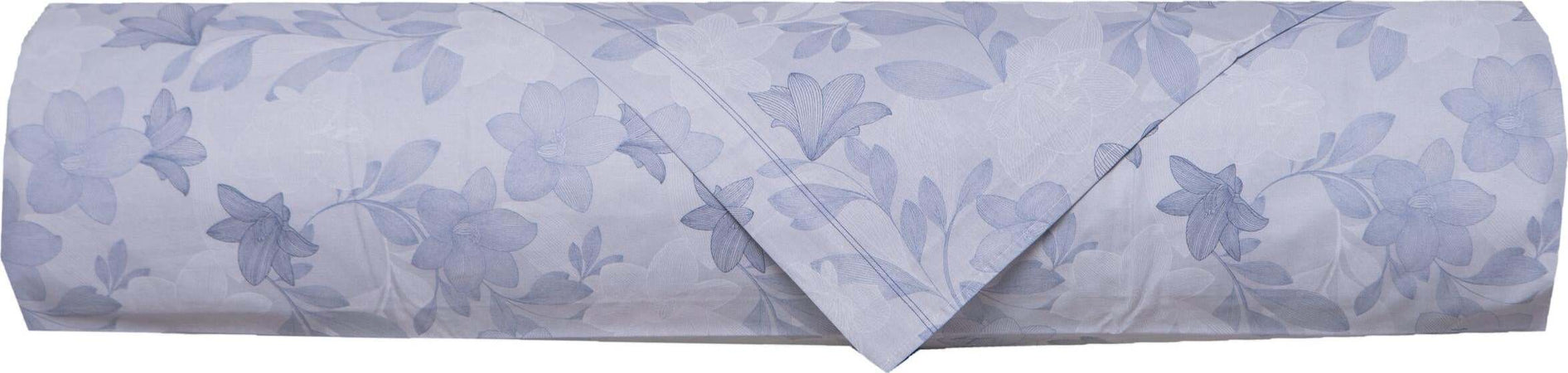 Set-copripiumino-federe-letto-parure-copripiumino-stampa-fantasia-100%-cotone-Made-in-Italy-GIGLI-AZZURRO