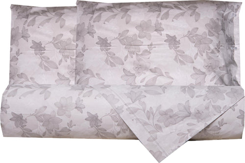 Set-copripiumino-federe-letto-parure-copripiumino-stampa-fantasia-100%-cotone-Made-in-Italy-GIGLI-GRIGIO