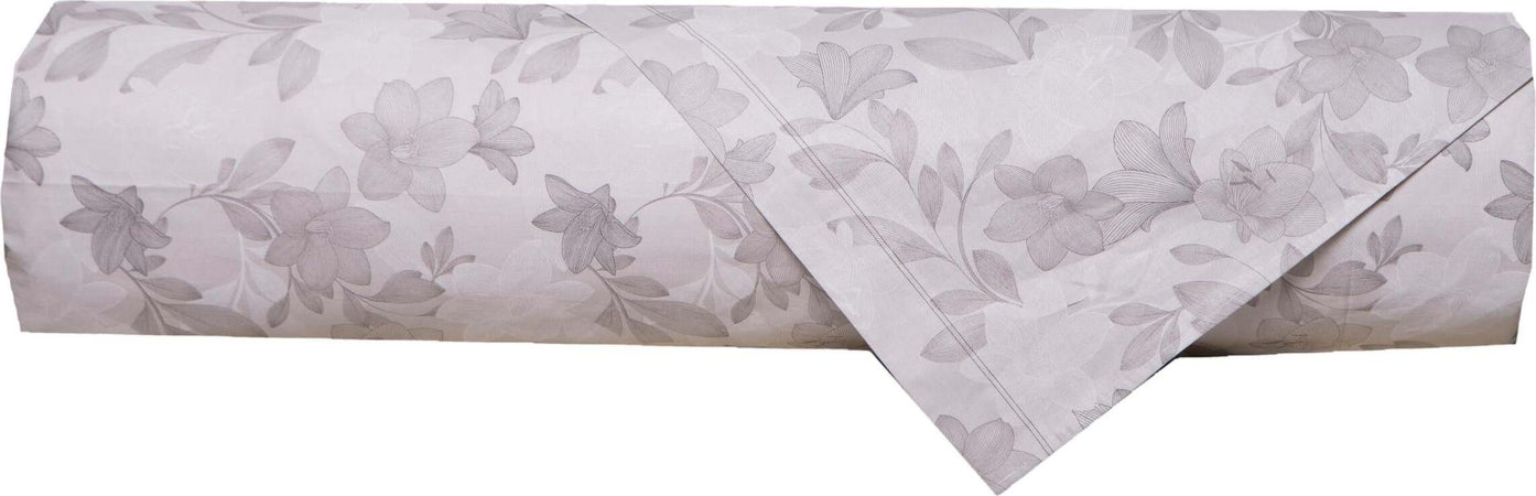 Set-copripiumino-federe-letto-parure-copripiumino-stampa-fantasia-100%-cotone-Made-in-Italy-GIGLI-GRIGIO
