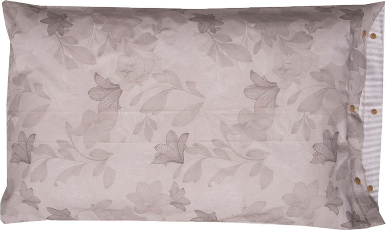 Set-copripiumino-federe-letto-parure-copripiumino-stampa-fantasia-100%-cotone-Made-in-Italy-GIGLI-TORTORA