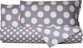 Set-copripiumino-federe-letto-parure-copripiumino-stampa-fantasia-100%-cotone-Made-in-Italy-POIS-GRIGIO