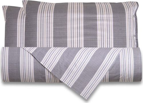 Set Copripiumino Federe Letto Parure Copripiumino Stampa Fantasia 100% Cotone Made In Italy Righe Grigio Casa e cucina/Tessili per la casa/Biancheria da letto/Copripiumini e set da letto/Copripiumini Smartdecohome - Sesto San Giovanni, Commerciovirtuoso.it