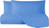 Set Copripiumino Federe Parure Copripiumino Flanella Caldo Cotone 100% Cotone Made In Italy Azzurro Casa e cucina/Tessili per la casa/Biancheria da letto/Copripiumini e set da letto/Copripiumini Novilunio - Sesto San Giovanni, Commerciovirtuoso.it