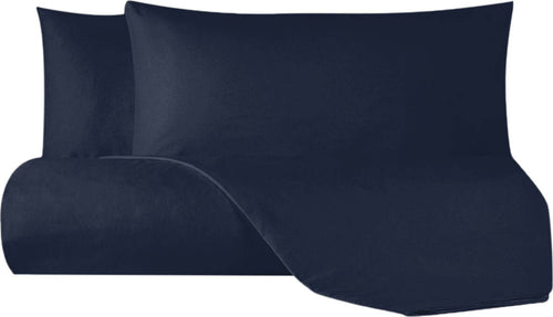 Set Copripiumino Federe Parure Copripiumino Flanella Caldo Cotone 100% Cotone Made In Italy Blu Notte Casa e cucina/Tessili per la casa/Biancheria da letto/Copripiumini e set da letto/Copripiumini Novilunio - Sesto San Giovanni, Commerciovirtuoso.it