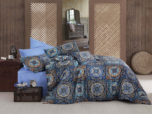 SET COPRIPIUMINO ROYAL KING (IT) 164NZF18221 - BEIGE BLU SENAPE MARRONE REALE Casa e cucina/Tessili per la casa/Biancheria da letto/Copripiumini e set da letto/Copripiumini Scontolo.net - Potenza, Commerciovirtuoso.it