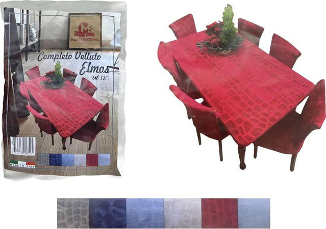 Set Copritavolo E Coprisedia In Velluto Copertura Schienale Sedia E Tavolo X6 Casa e cucina/Tessili per la casa/Fodere/Fodere coprisedia per sala da pranzo Trade Shop italia - Napoli, Commerciovirtuoso.it