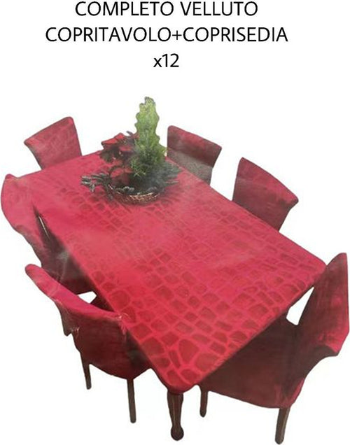 Set Copritavolo E Coprisedia In Velluto Copertura Schienale Sedia E Tavolo Casa e cucina/Tessili per la casa/Fodere/Fodere coprisedia per sala da pranzo Trade Shop italia - Napoli, Commerciovirtuoso.it