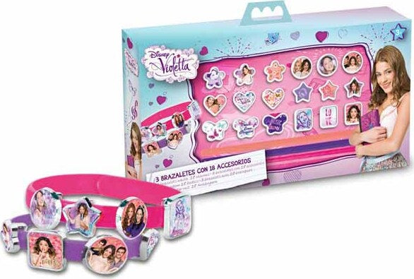 Set-Crea-Bracciali-Braccialetti-Disney-Violetta-Scatola-V-LOVERS-Accessori-Moda