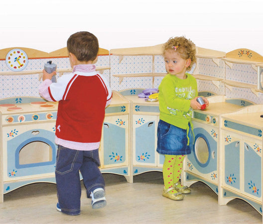 Set Cucina In Legno - Fornelli E Forno Gioco Per Bambini in Legno Dida