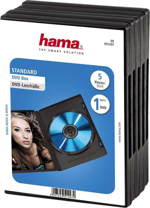 Set custodie CD e DVD Conf. 5 Cust. DVD Sing. Nero Elettronica/Informatica/Accessori/Custodie supporti vergini/ Scontolo.net - Potenza, Commerciovirtuoso.it