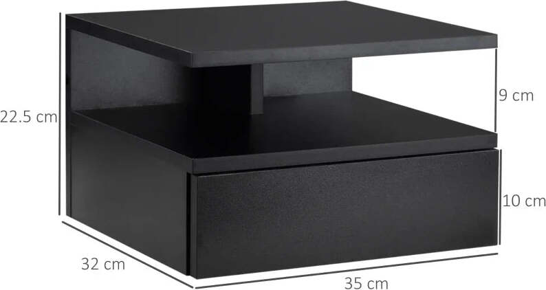 Set-da-2-Comodini-Sospesi-per-Camera-da-Letto-con-Cassetto-e-Mensola-Superiore-in-Legno-35x32x22.5cm-MN4831-338BKMN4