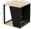 Set-da-2-Tavolini-da-Caffè-con-Vano-Porta-Oggetti-in-Truciolato-e-Acciaio,-40x40x45cm,-Nero-e-Quercia-MN6839-775V80BKMN6