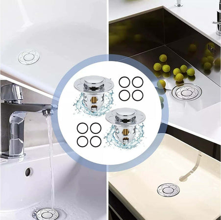 Set-da-3-pz-Scarico-Lavabo-Bagno-Universale-Pop-up-Tappo-Lavandino-Bagno-Filtro